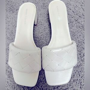 White Marc fisher sandals